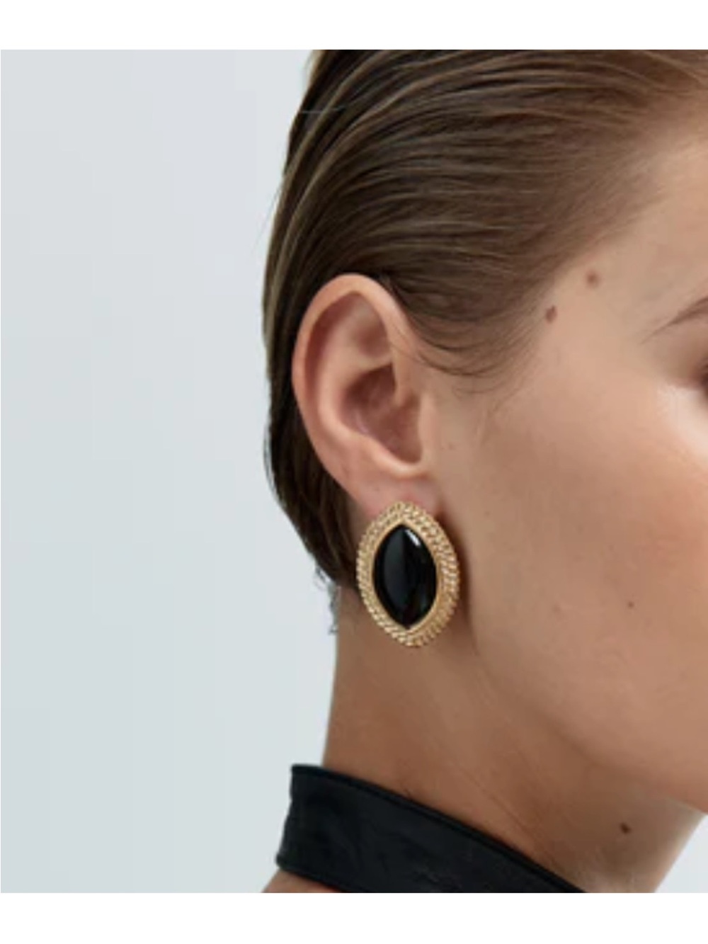 Heaven Maybem Noir Earrings, Gold and Black